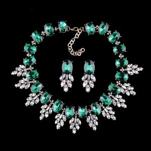 Crysta darj greenl necklace set for women